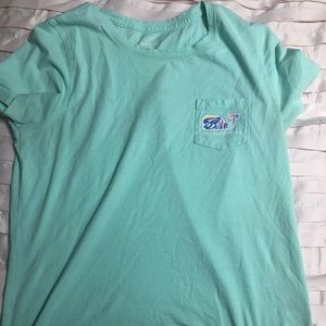 Teal vineyard vines shirt!
